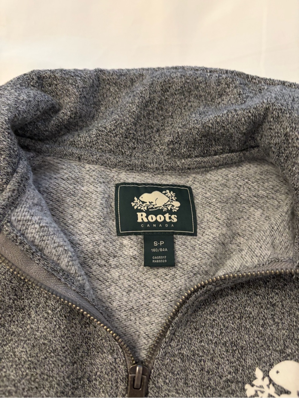 Roots Organic Cooper Relaxed Quarter Zip Stein S - Picture 7 of 9